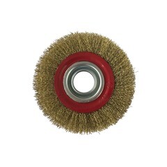 Щетка-крацовка дисковая усиленная переходные кольца d25,22,19,15,12 мм - 2 шт d200 мм