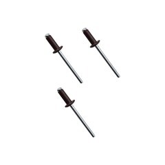 Заклёпки вытяжные, алюминиевые, коричневые (RAL 8017), , 4х10мм 50шт., (уп.)