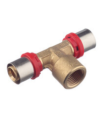 Тройник Tiemme 20(пресс) х 1/2 ВР(г) х 20(пресс) - фото 1