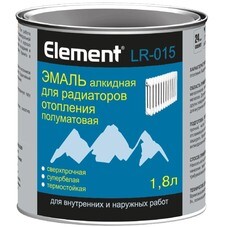 Элемент алкидная для радиаторов Element LR-015 белая полуматовая 1,8 л