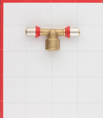 Тройник Tiemme 16(пресс) х 1/2 ВР(г) х 16(пресс) - фото 2