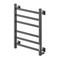 Полотенцесушитель электрический MyFrea MyVatican 600х400 мм 93 Вт с терморегулятором черный - фото 1