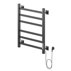 Полотенцесушитель электрический MyFrea MyVatican 600х400 мм 93 Вт с терморегулятором черный - фото 10