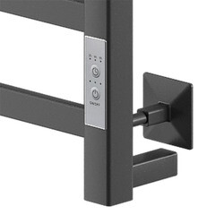 Полотенцесушитель электрический MyFrea MyVatican 600х400 мм 93 Вт с терморегулятором черный - фото 8