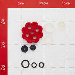 Набор ремонтный кран-букс и вентилей Ромашка Ду 15,20,25 красный - фото 2