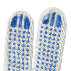 Перчатки х/б 7 нитей с ПВХ покрытием Delta Plus TP169 белые 9 (L) - фото 7