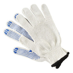 Перчатки х/б 7 нитей с ПВХ покрытием Delta Plus TP169 белые 9 (L) - фото 6