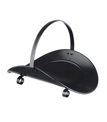 Дровница 101-R9005 черная стальная - фото 1