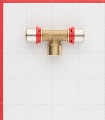 Тройник Tiemme 26(пресс) х 1/2 ВР(г) х 26(пресс) - фото 3