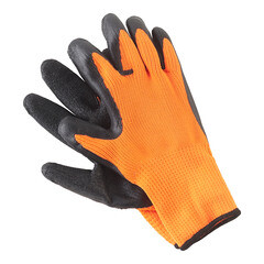 Перчатки утепленные полиэстеровые с латексным обливом Hesler черно-оранжевые L - фото 2