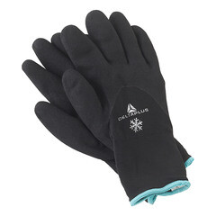 Перчатки для защиты от термических рисков нитриловое покрытие утепленные Delta Plus черные 10 (XL) - фото 6