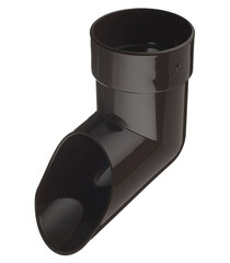 Колено стока Docke Lux пластиковый d100 мм шоколад RAL 8019 - фото 1