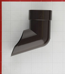 Колено стока Docke Lux пластиковый d100 мм шоколад RAL 8019 - фото 5