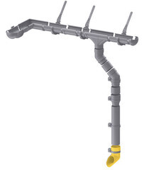 Колено стока Docke Lux пластиковый d100 мм шоколад RAL 8019 - фото 6