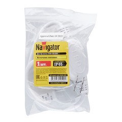 Шнур питания для светодиодной ленты SMD 3528 Navigator (14520) 220 В сетевой 0,5 м - фото 2