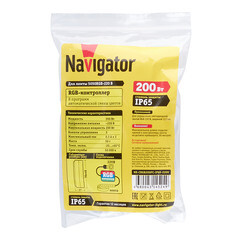 Шнур питания для светодиодной ленты SMD 5050 RGB А06 220 В IP65 с контроллером Navigator (14524) - фото 2