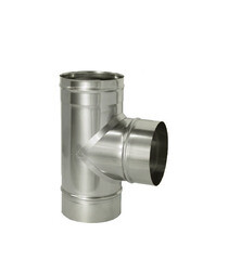 Тройник Дымок 90° х d115 мм без изоляции AISI 439