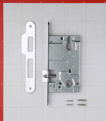 Замок врезной Palladium 285 AB универсальный под цилиндр античная бронза - фото 3