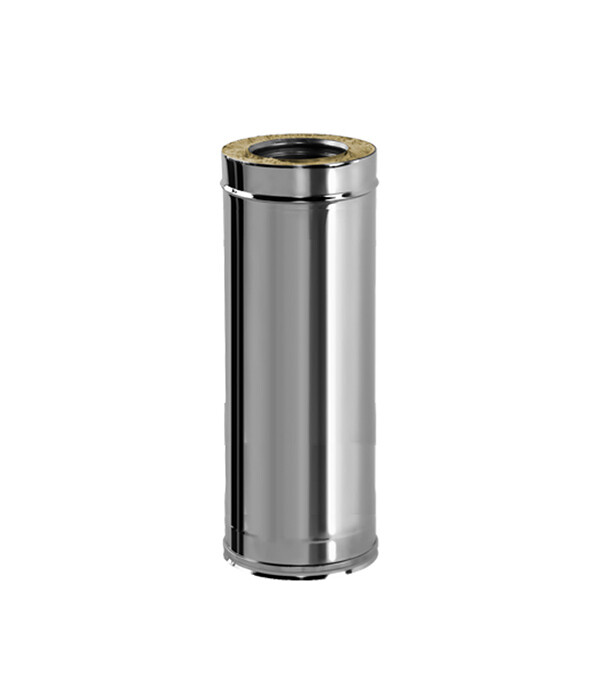 Изображение товара Дымоход Вулкан V50R сэндвич 150х250 мм, длина 1000 мм, нержавейка