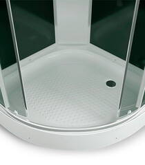 Душевая кабина Erlit ER35 90х90х215 см стекло тонированное 4 мм с низким поддоном полукруг - фото 2