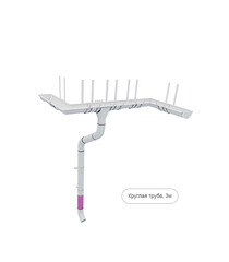 Труба водосточная Grand Line металлическая d90 мм 3 м темно-коричневый RR 32 - фото 2