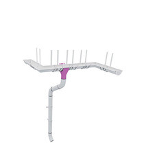 Воронка желоба Grand Line металлическая d125-90 мм графитовый серый RAL 7024 - фото 4