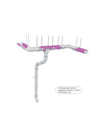 Желоб водосточный Grand Line металлический d125 мм 3 м темно-коричневый RR 32 - фото 2