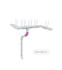 Колено трубы Grand Line металлическое d90 мм 60° темно-коричневое RR 32 - фото 2