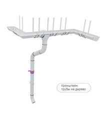 Кронштейн хомут труб Grand Line металлический на деревянную стену d90 мм темно-коричневый RR 32 - фото 2