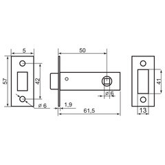 Защелка межкомнатная Palladium 100-М CP матовый хром - фото 4