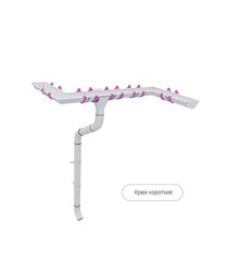 Кронштейн желоба Grand Line металлический d125 мм 70 мм темно-коричневый RR 32 - фото 3