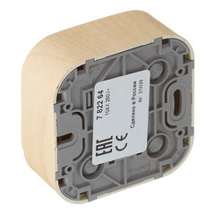 Переключатель Legrand Quteo одноклавишный накладной дерево (782264) - фото 4