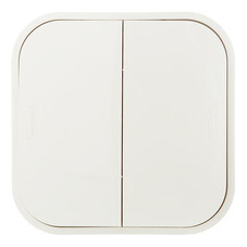 Переключатель Legrand Quteo двухклавишный накладной слоновая кость (782236)