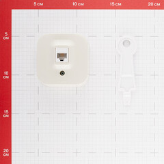 Розетка телефонная Legrand Quteo накладная слоновая кость RJ11 (782244) - фото 2
