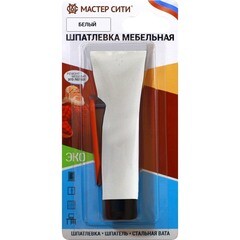 Шпатлевка для мебели Мастер Сити белая 58 г