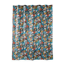 Штора для ванны Moroshka Los Muertos 1800х2000 мм полиэстер красная/синяя (T690-2)