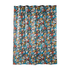 Штора для ванны Moroshka Los Muertos 1800х2000 мм полиэстер красная/синяя (T690-2) - фото 1