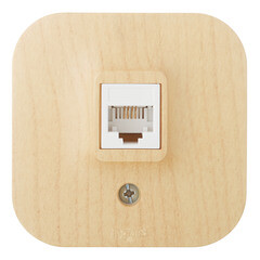 Розетка телефонная Legrand Quteo накладная дерево RJ11 (782274) - фото 1