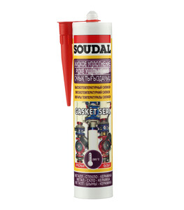 Герметик силиконовый противопожарный Soudal Gasket Seal красный 280 мл