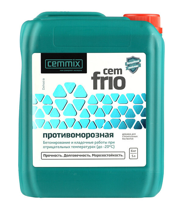 Изображение товара Добавка противоморозная для бетонов и растворов CemMix CemFrio 5 л