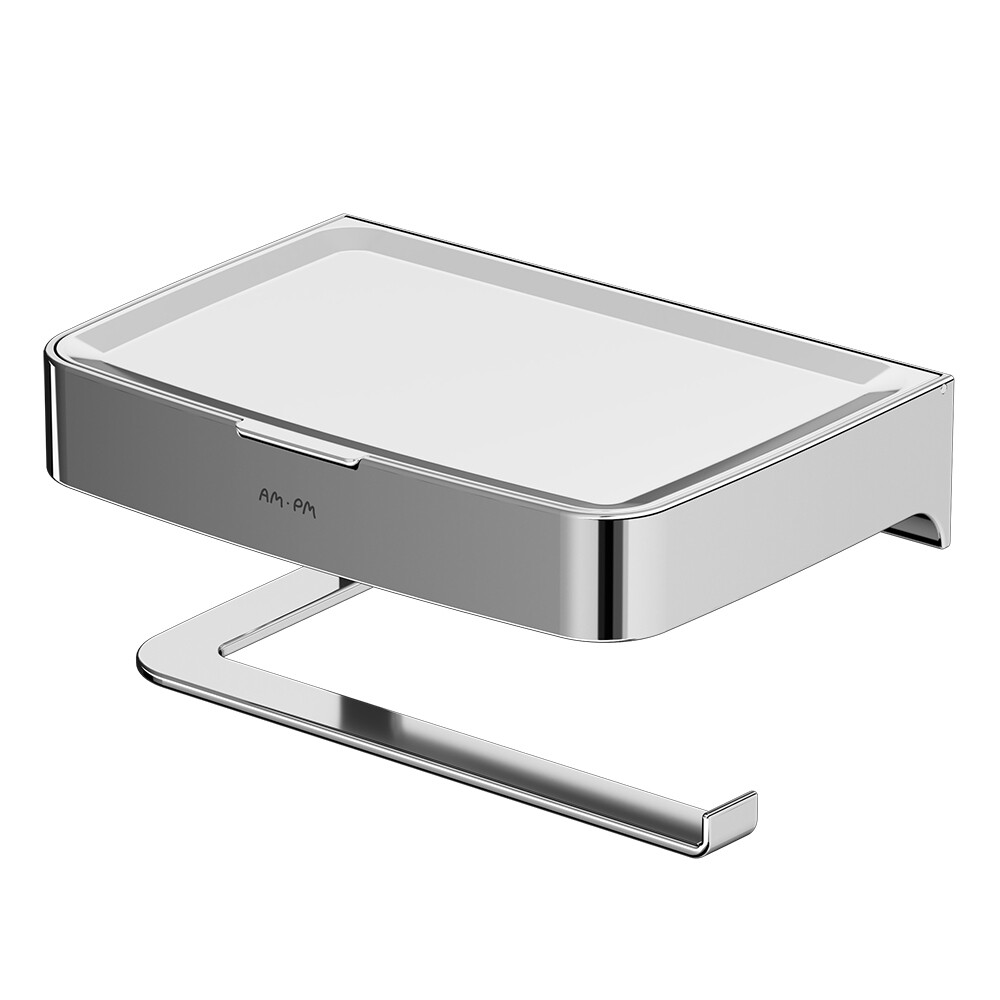 Изображение товара Держатель для туалетной бумаги AM.PM Inspire 2.0 с полкой металл хром