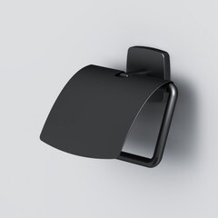 Держатель для туалетной бумаги AM.PM Gem с крышкой металл черный (A90341422) - фото 4
