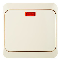 Выключатель Systeme Electric Этюд одноклавишный накладной кремовый с подсветкой (BA10-005K) - фото 1