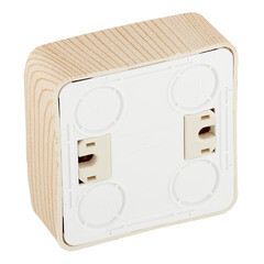 Выключатель Systeme Electric Этюд одноклавишный накладной сосна с подсветкой (BA10-005D) - фото 2