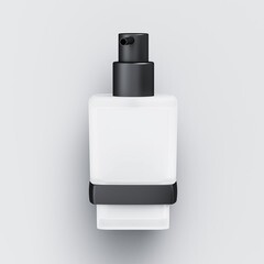 Дозатор для мыла AM.PM Gem с держателем стекло матовый/металл черный (A9036922) - фото 6