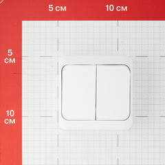 Выключатель Systeme Electric Этюд двухклавишный накладной белый с подсветкой (BA10-006B) - фото 4