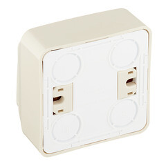 Выключатель Systeme Electric Этюд двухклавишный накладной кремовый с подсветкой (BA10-006K) - фото 3