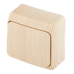 Переключатель Systeme Electric Этюд одноклавишный накладной сосна (BA10-004D) - фото 5