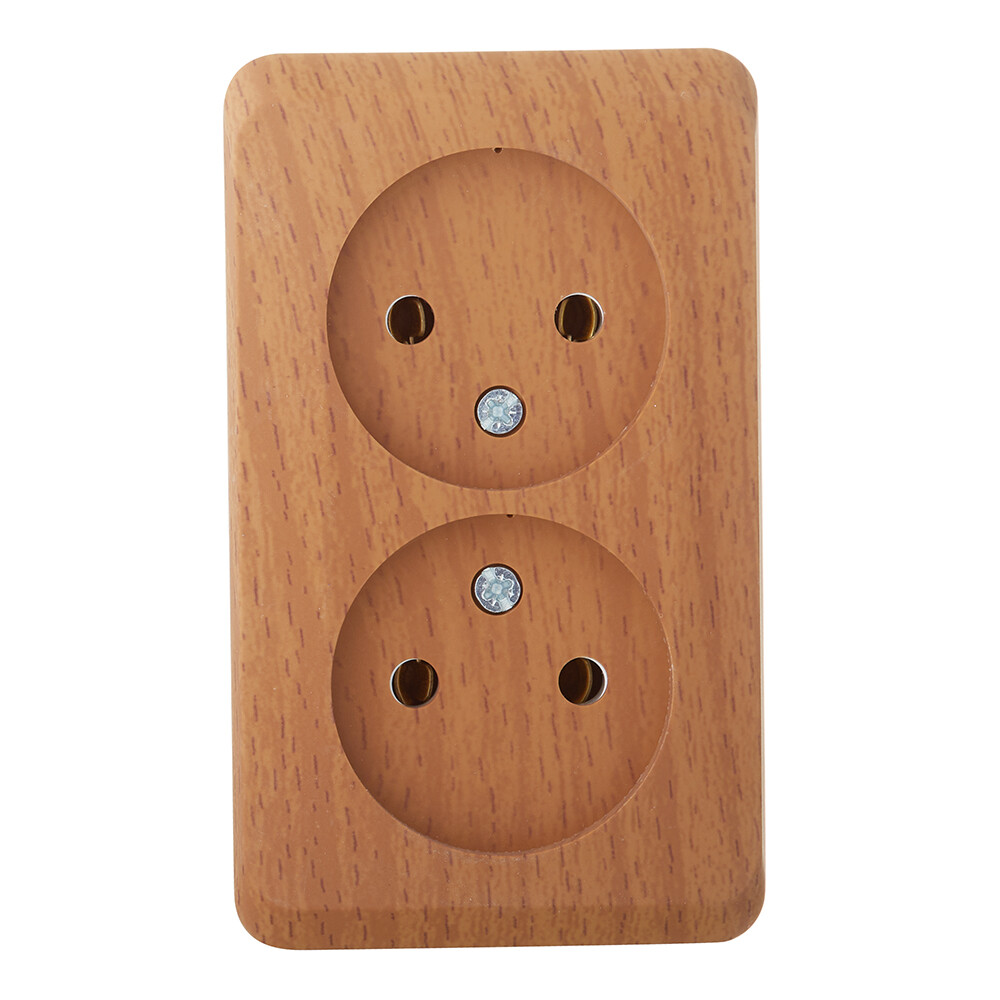 Изображение товара Розетка Systeme Electric Этюд накладная бук PA16-005T 2 гнезда