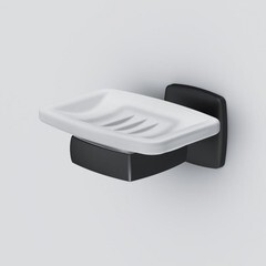 Мыльница для ванной AM.PM Gem с держателем стекло/металл черная (A9034222) - фото 4